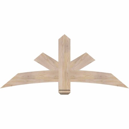 Ekena Millwork Alberta Smooth Timber Gable Bracket, Douglas Fir, 60"W x 25"H x 3 1/2"D x 5 1/2"F, 10/12 Pitch GBW060X25X0406ALB00SDF